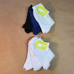 Crazy 8 Crew Socks 6 Pack M 13-2 White/Blue/Black